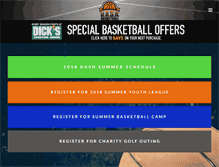 Tablet Screenshot of dashbasketball.com